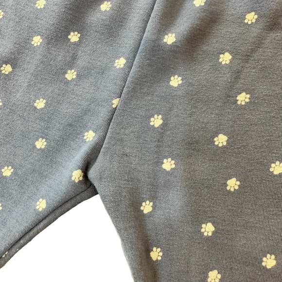 Uniqlo Fleece Leggings blue with paw print, 12-18mo - Picture 7 of 8